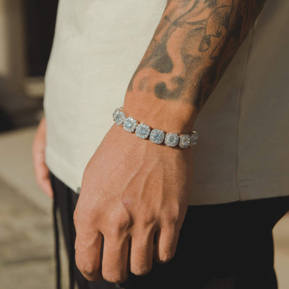 Clustered Tennis Chain Bracelet【SILVER】