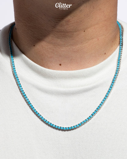 Turquoise Tennis Chain Necklace