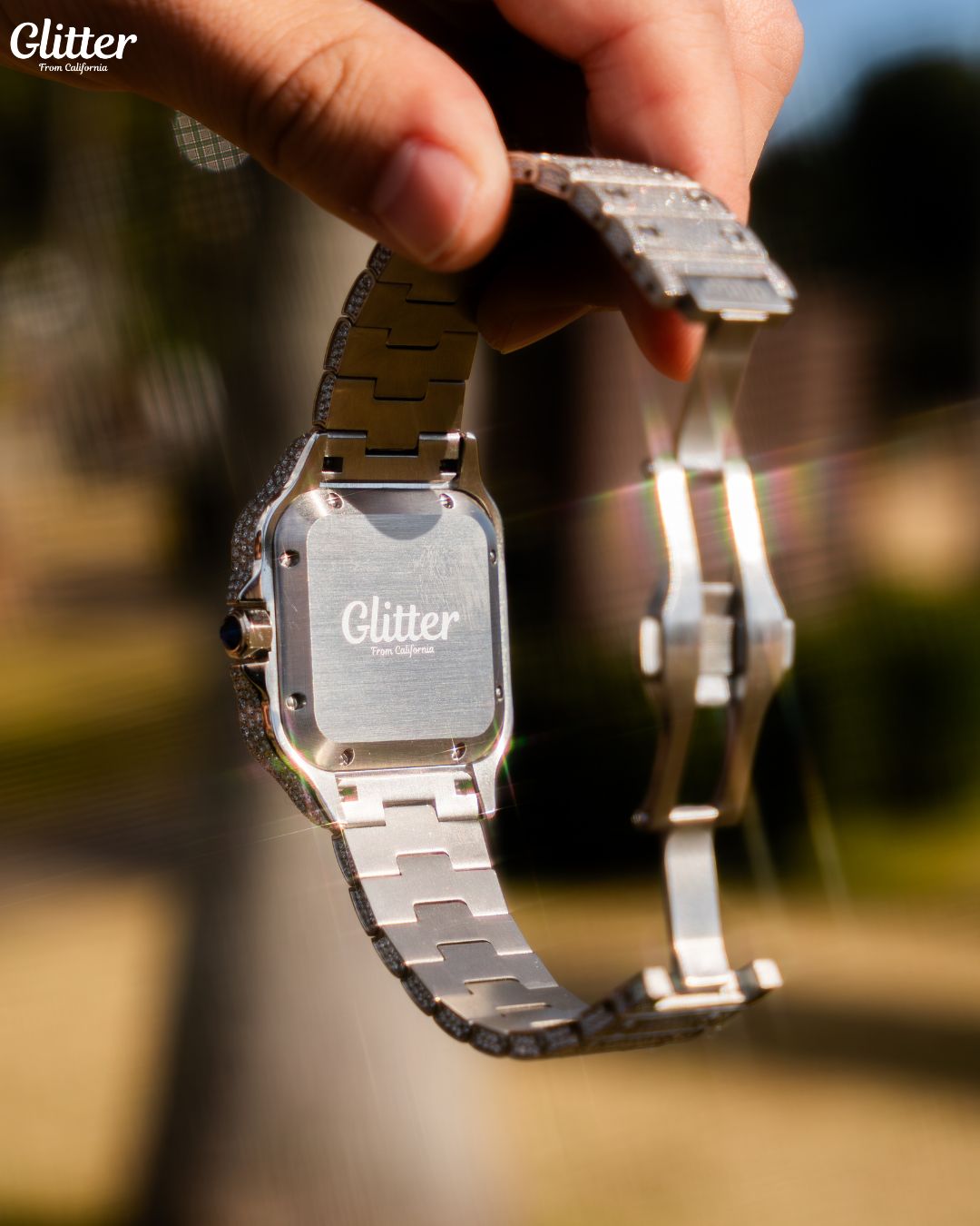 Iced Greek Dial Diamond Watch – Glitter