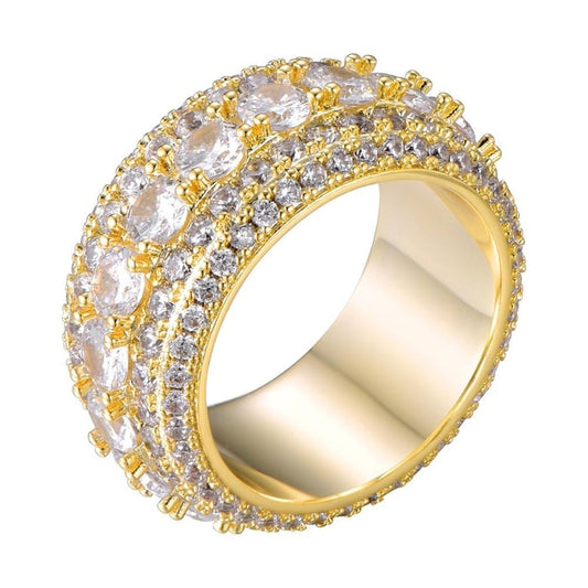 s925 5 Layer Diamond Band Ring