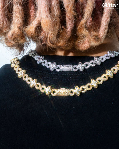 s925 Diamond Infinity Four Leaf Necklace