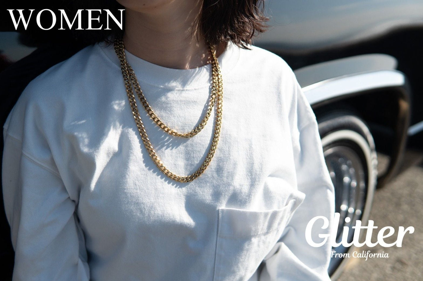 Miami Chain Link Necklace 【7mm/GOLD】