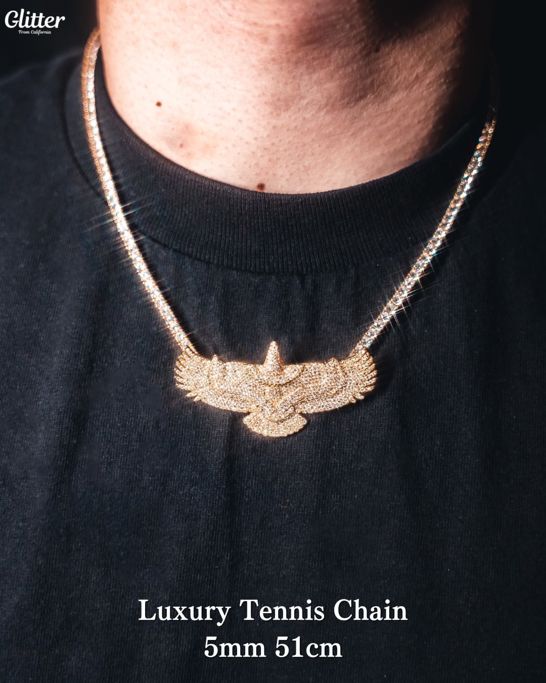 Iced Out Indian Eagle Pendant