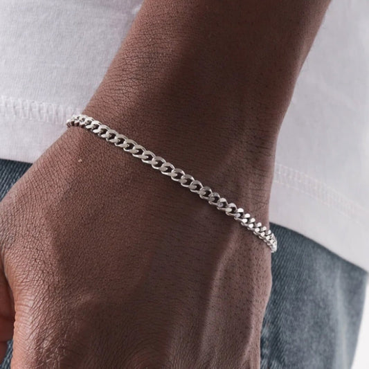 Miami Chain Link Bracelet 【4mm/SILVER】