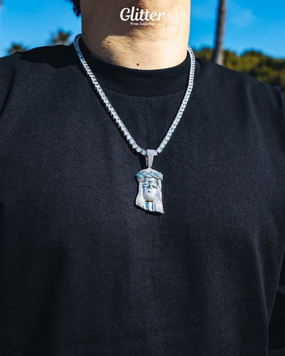 s925 Iced Out Jesus Pendant