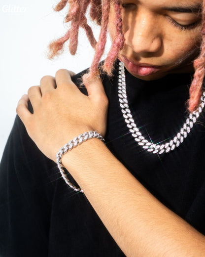 Iced Out Cuban Chain Set 【12mm】