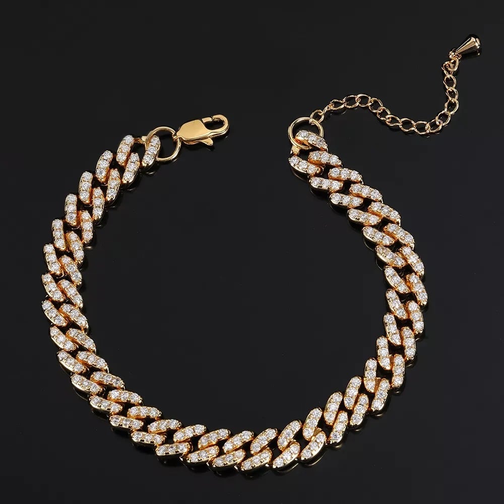 Iced Out Cuban Chain Anklet【GOLD/SILVER】