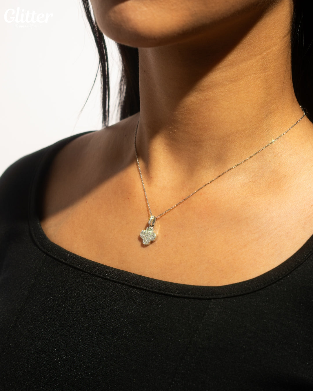 Iced Out Motif Necklace【SILVER】