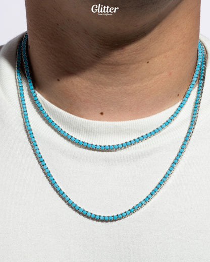 Turquoise Tennis Chain Necklace