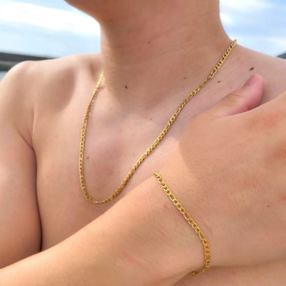 s925 Figaro Chain Bracelet【3mm】