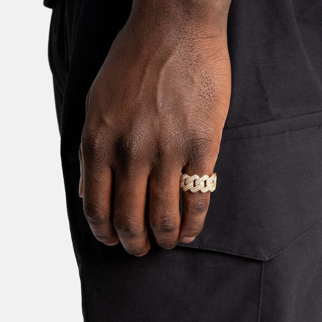 s925 Iced Out Prong Ring