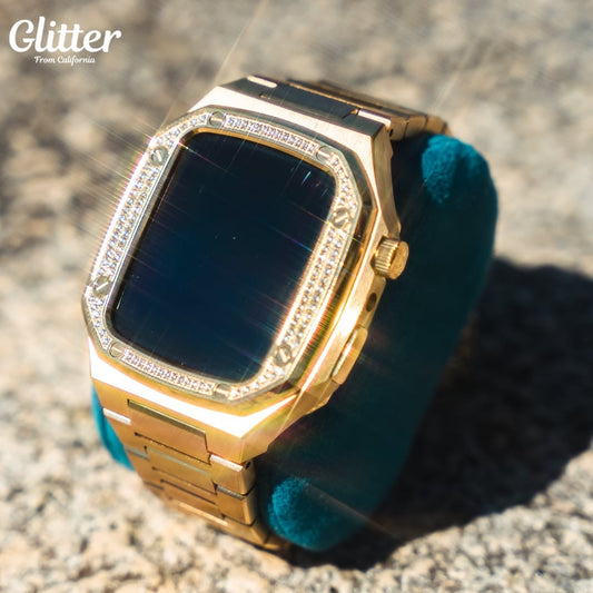 Iced Bezel Apple Watch Case 【GOLD】