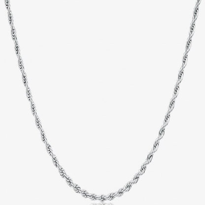 s925 Diamond cut rope chain 【3mm】