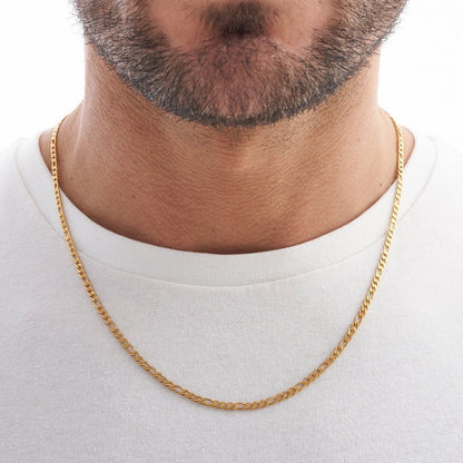 Figaro Chain Necklace【3mm/GOLD】