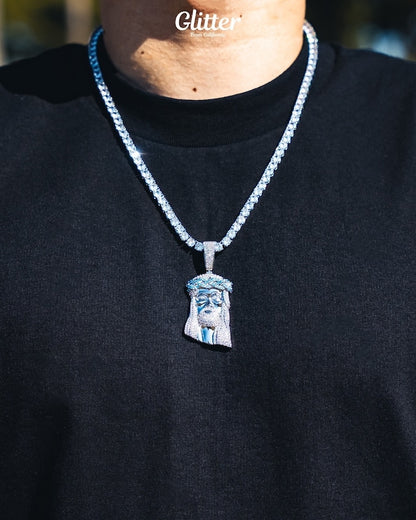 s925 Iced Out Jesus Pendant