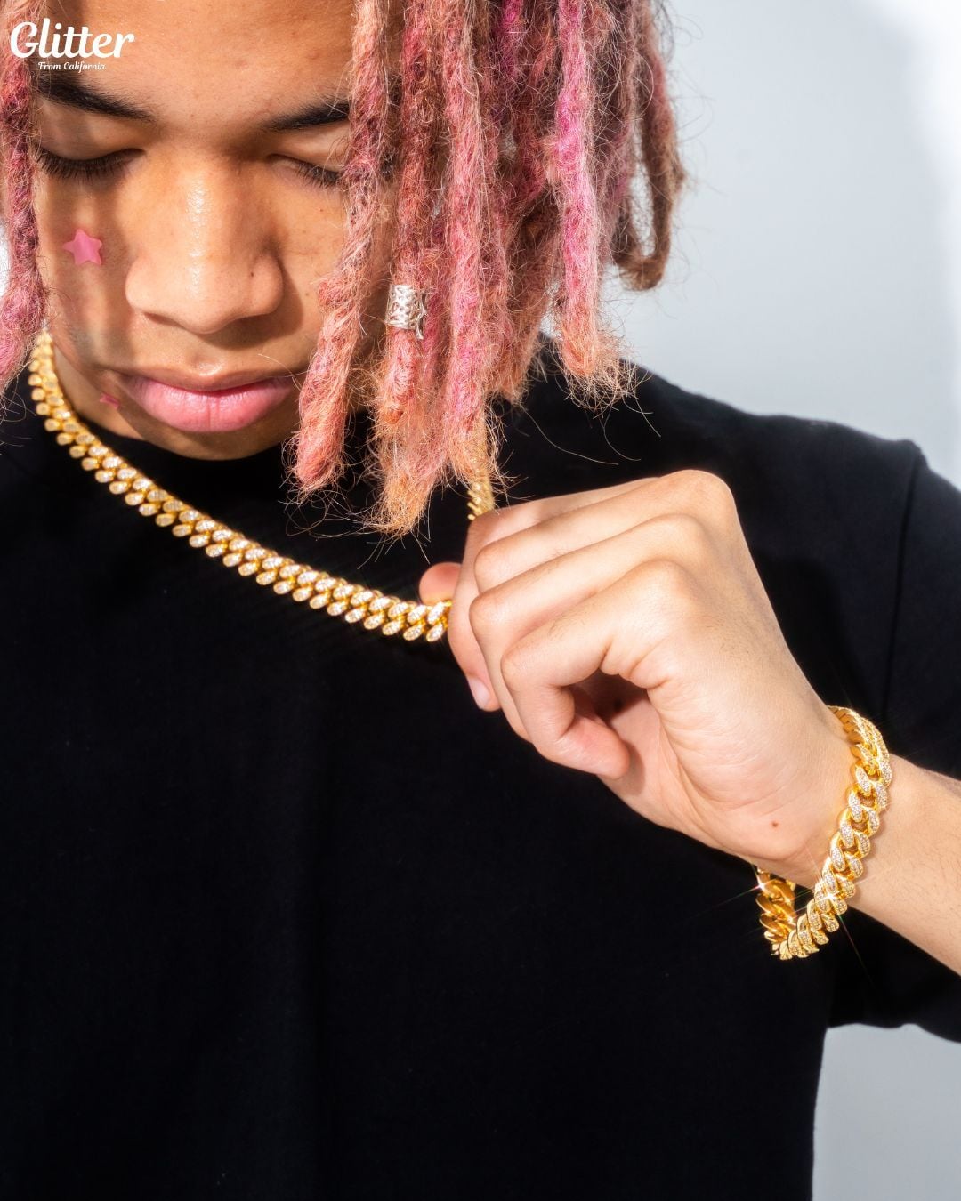 Iced Out Cuban Chain Set 【12mm】