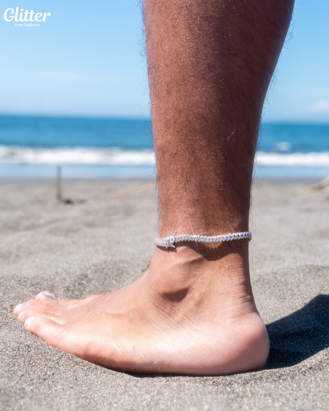 Iced Out Prong Chain Anklet – Glitter