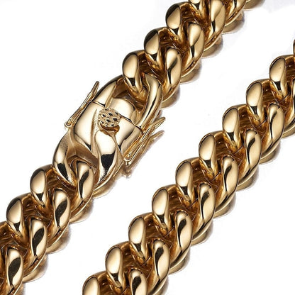 s925 12mm Miami Chain Necklace