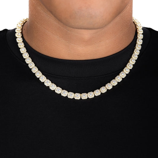 s925 Clustered Tennis Chain【7mm】
