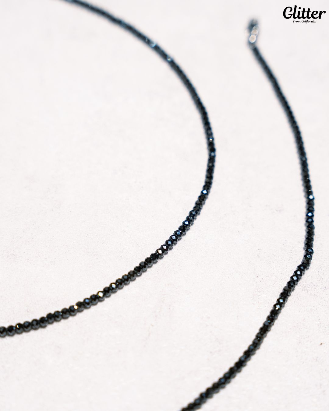 黑色莫桑石切面手鍊/腳鍊【3mm】