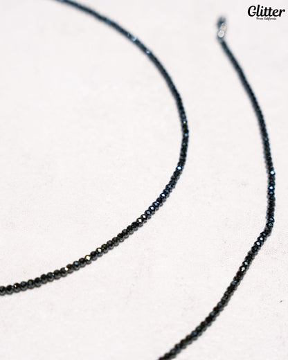 黑色莫桑石切面手鍊/腳鍊【3mm】