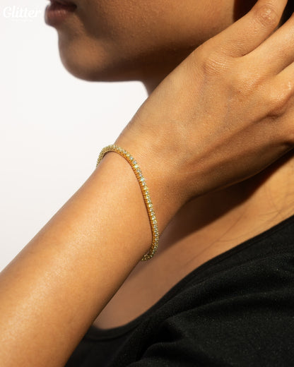 Luxury Tennis Bracelet【2mm/GOLD】