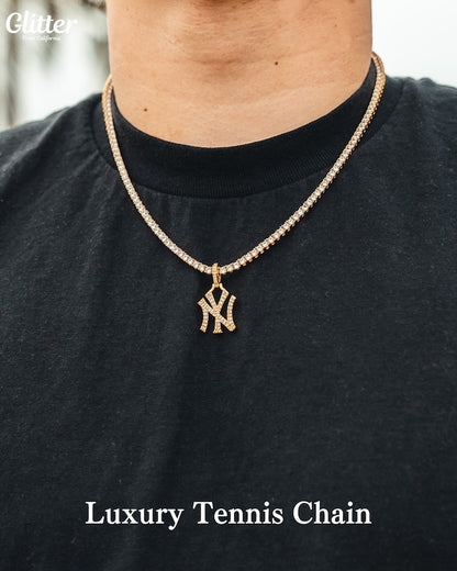 s925 Iced Out NY Pendant