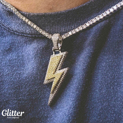 Iced Out Lightning Necklace