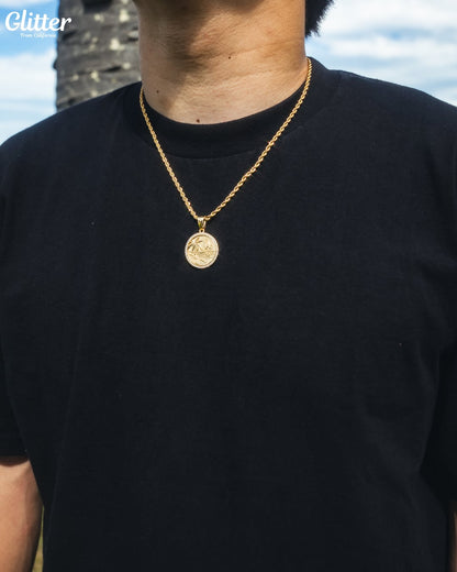 Iced Malibu Coin Pendant