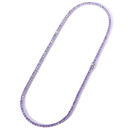 Luxury Tennis Necklace 【4mm / PURPLE】