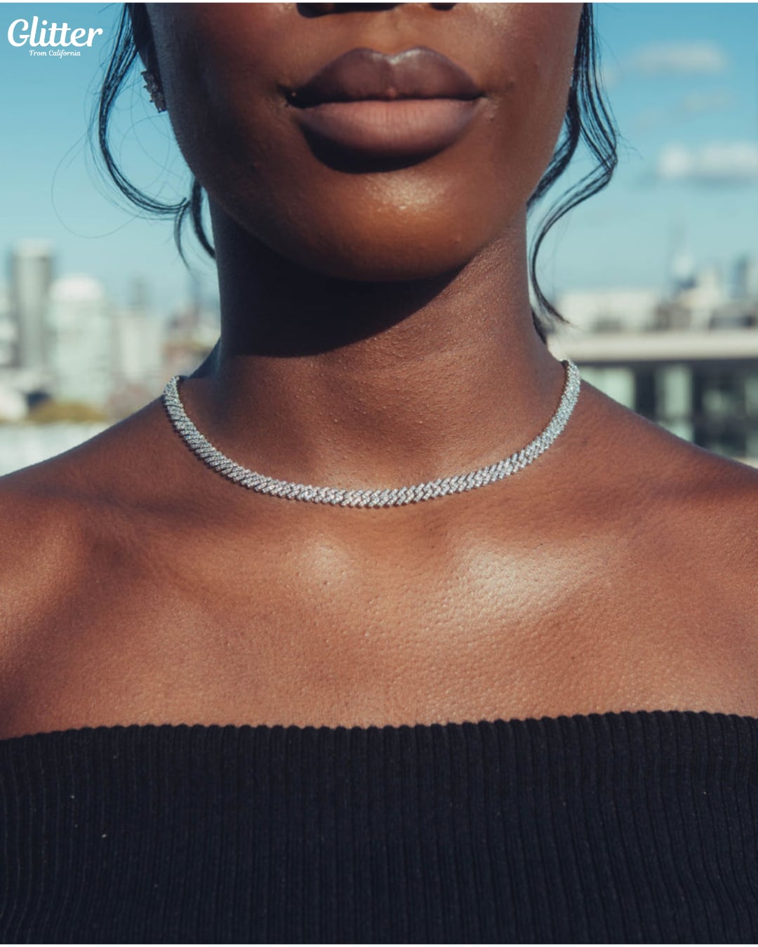 Iced Out Prong Chain 【5mm】 – Glitter