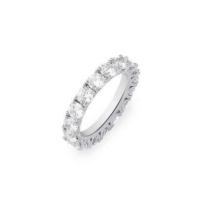 s925 Single Layer Diamond Band Ring 【4mm】