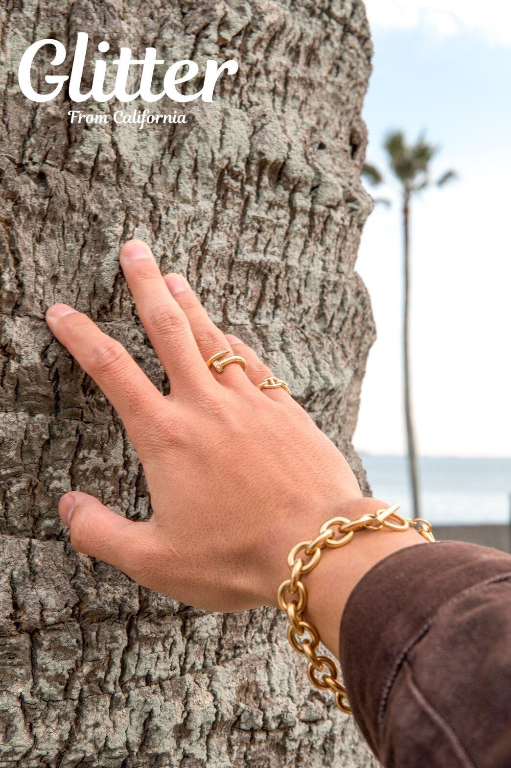 18kgp Chain & Link Bracelet 【12mm/GOLD】