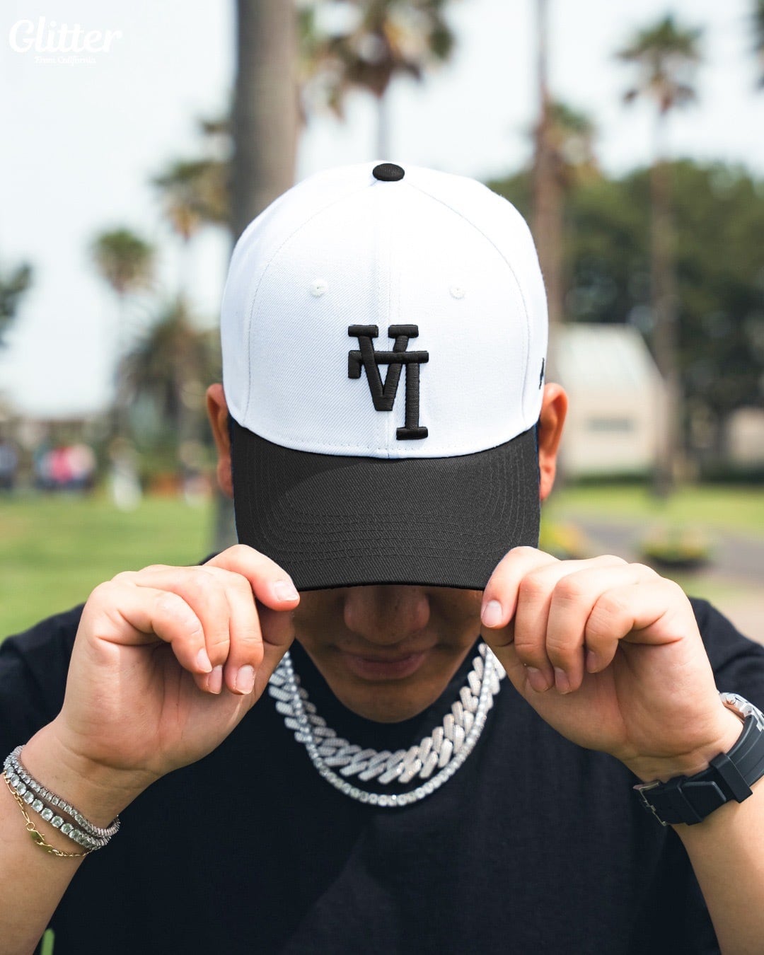 Upside Down LA HAT【BLACK/WHITE】