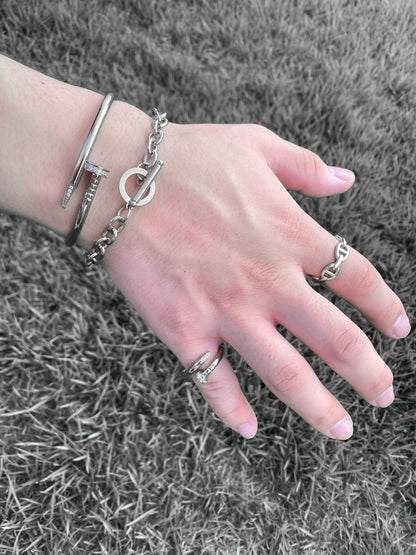 316L Toggled Bracelet 【7mm/SILVER】