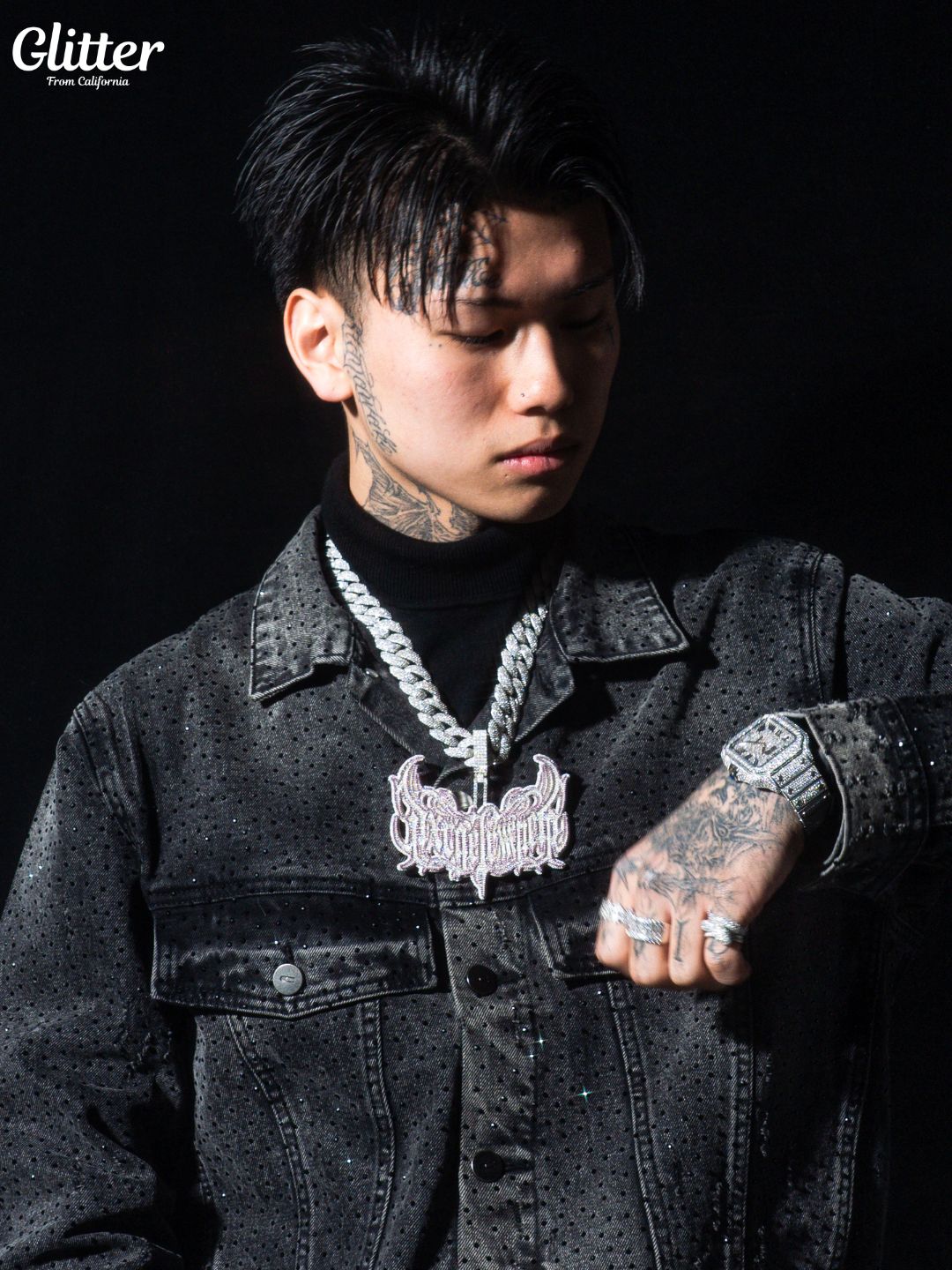 Glitter キューバンチェーン ネックレス Iced Out Cuban Chain Necklace 【22mm】 – Glitter