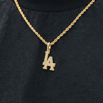 s925 Iced Out LA Pendant