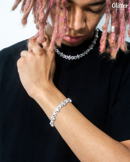 Diamond Infinity Four Leaf Necklace