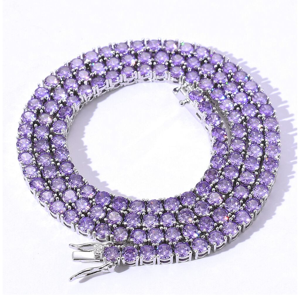 Luxury Tennis Necklace 【4mm / PURPLE】