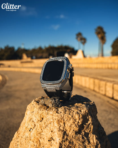 Iced Out Apple Watch Case 【SILVER】