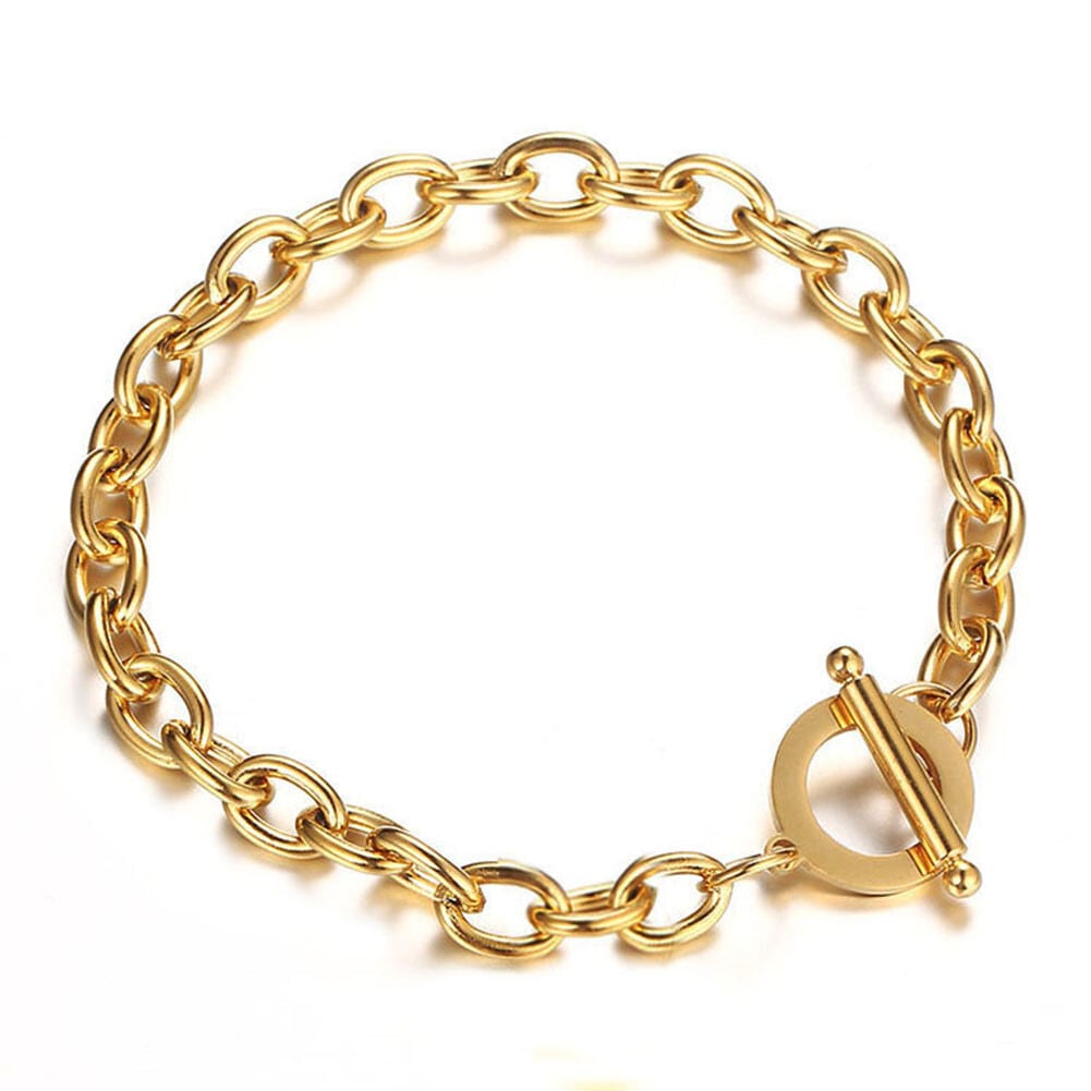 316L Toggled Bracelet 【7mm/GOLD】