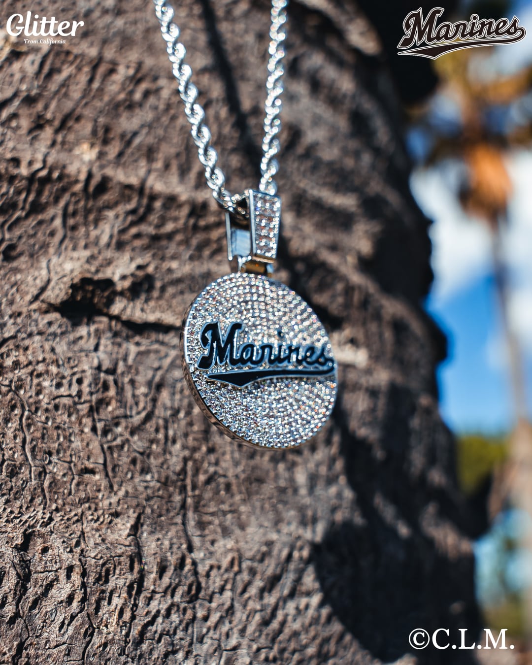 Iced Out Marines Pendant 【千葉ロッテマリーンズ】