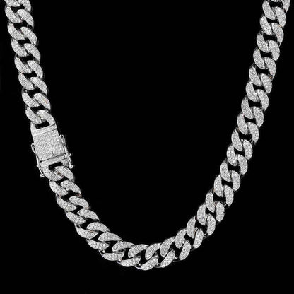 s925 Iced Out Cuban Link Necklace 【12mm】