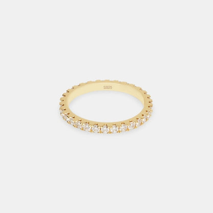 s925 Single Layer Diamond Band Ring 【2mm】