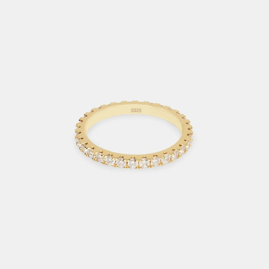 s925 Single Layer Diamond Band Ring 【2mm】