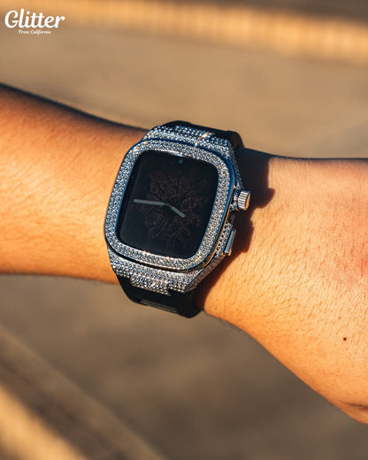 Iced Out Apple Watch Case 【SILVER】