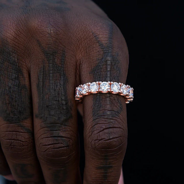 s925 Single Layer Diamond Band Ring 【4mm】