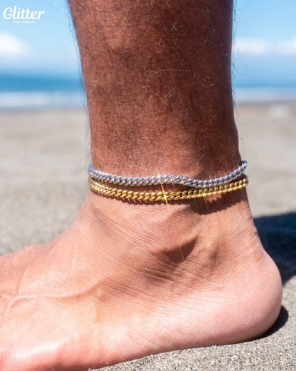 Miami Cuban Chain Anklet 【5mm】