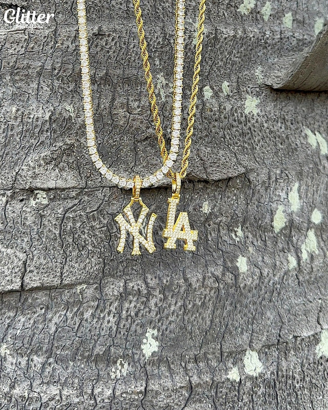 s925 Iced Out NY Pendant