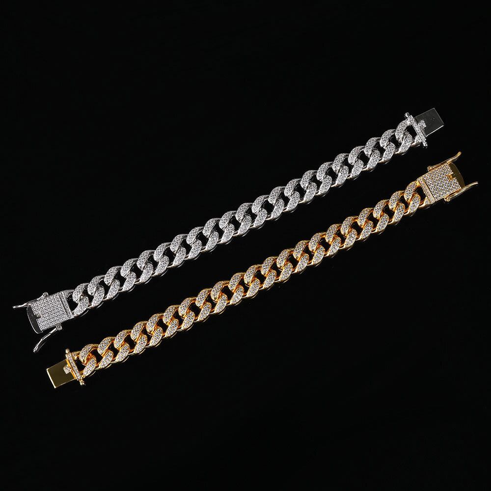 Iced Out Cuban Link Bracelet 【GOLD】